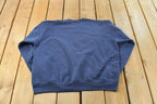 Vintage 1990s Hanes Her Way Blank Blue Crewneck Sweatshirt Women's XL