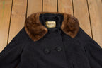 Vintage 1980s Robertsons Fleetwood Fur Collar Over Coat