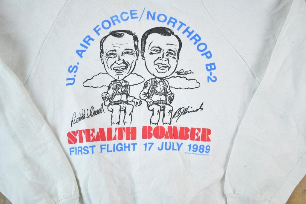 Vintage 1989 Stealth Bomber Souvenir Crewneck Sweatshirt Made In USA