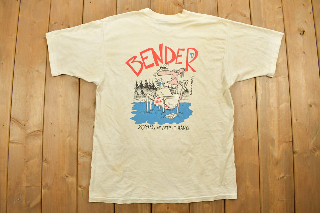 Vintage 1997 Bender Funny Graphic T-Shirt