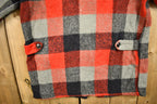Vintage 1950s Melton Outer-Wear Buffalo Plaid Wool Hunting Jacket