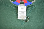 Vintage Y2K Green Champion Small Logo Embroidered Crewneck Sweatshirt - XL