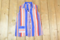 Vintage 1960s Striped Button Up Sleeveless Shirt Women's XS