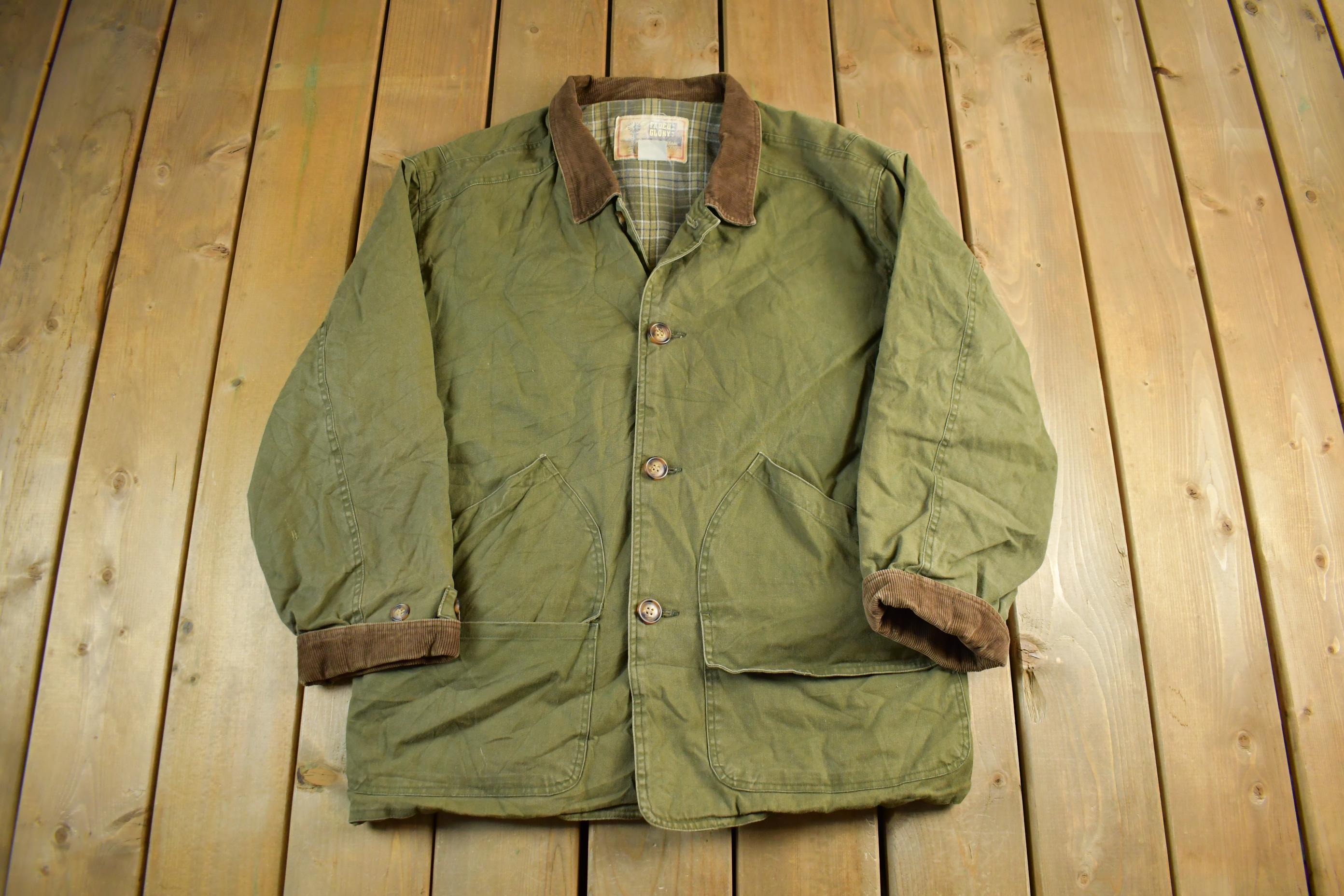 Vintage 1990s Faded Glory Lined Faded Barn Chore Coat Men's Large