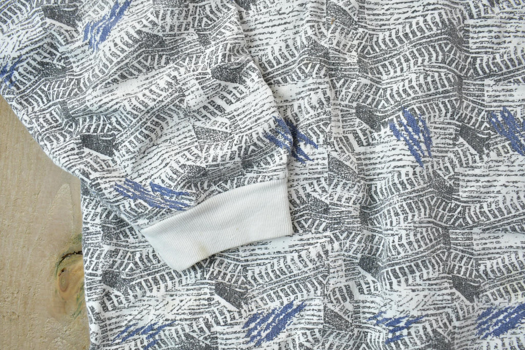 Vintage 1990s Todays News Abstract Double Collar Crewneck Sweatshirt