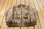 Vintage 1990s Hodgman Tree Camo Bomber Jacket Men's XL  Woodland Camo  Streetwear  Hunting Outdoors
