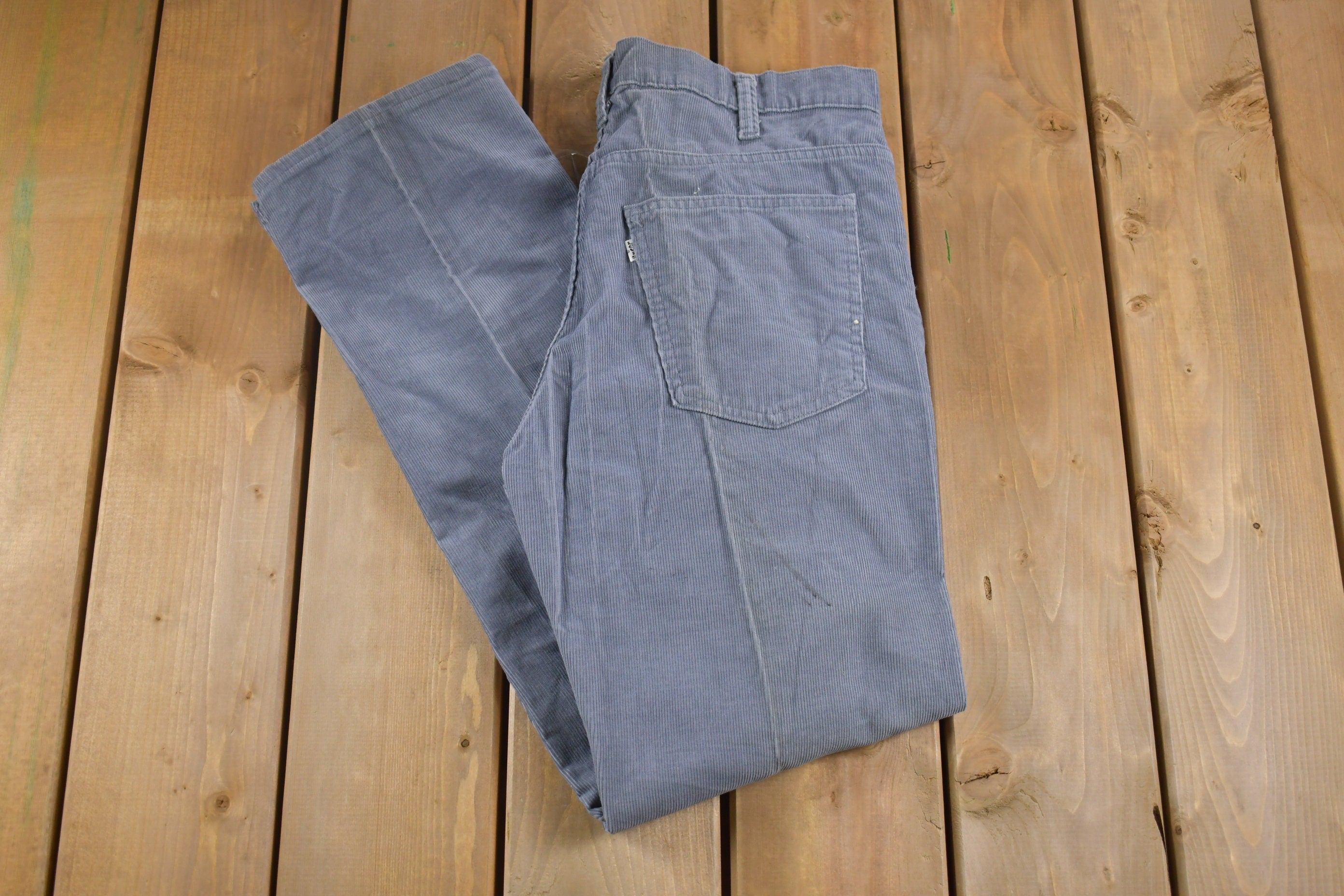 Vintage 1990s Levi's White Tab Grey Corduroy Pants Size 33 x 31