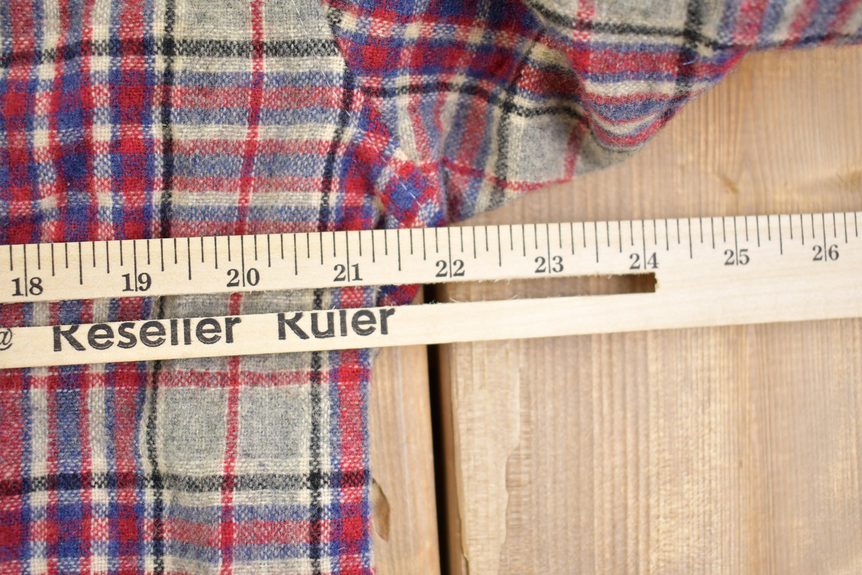 Vintage 1980s Richman Brothers Wool Plaid Flannel Button Up Shirt