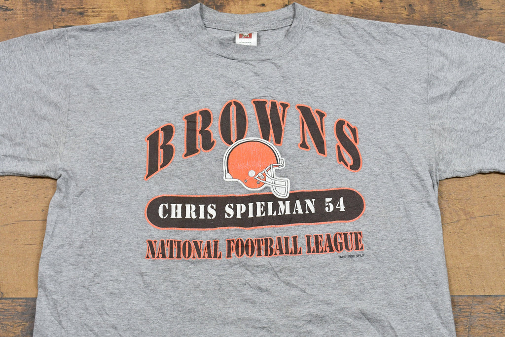 Vintage 1999 Cleveland Browns NFL Chris Spielman No 54 T-Shirt