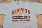 Vintage 1999 Cleveland Browns NFL Chris Spielman No 54 T-Shirt