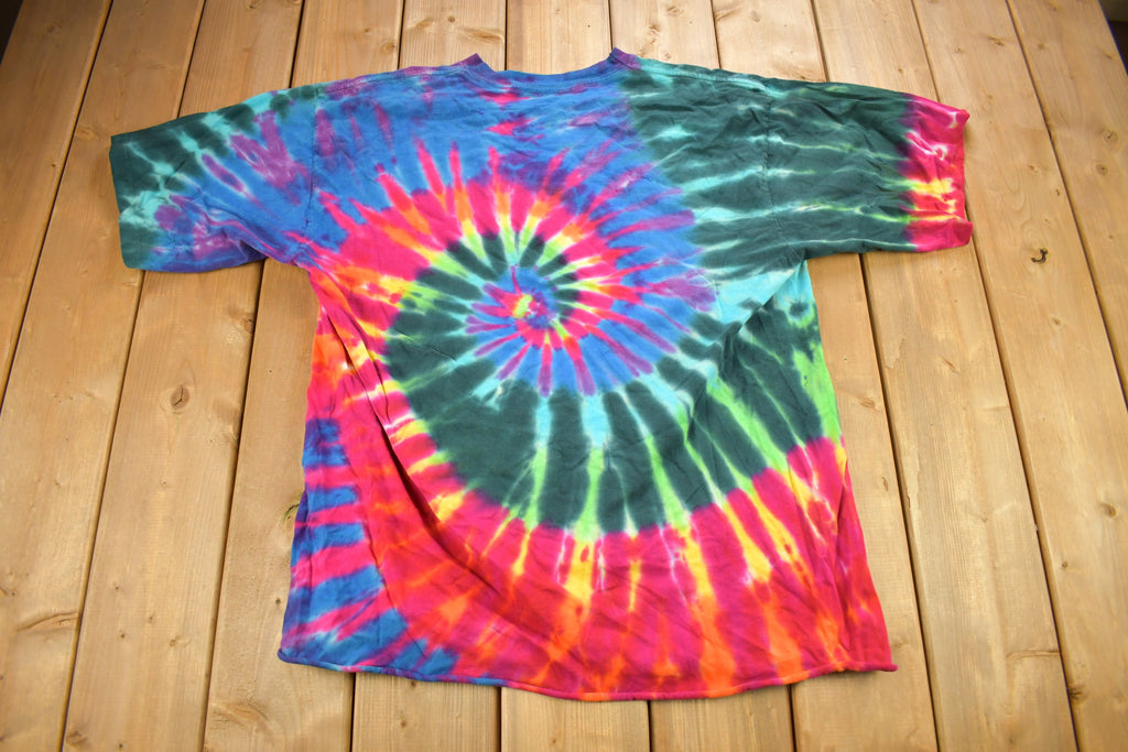 Vintage 1990s Tie Dye Swirl T-Shirt  Trippy T-Shirt  Streetwear  Made In USA  Psychedelic Style  Single Stitch