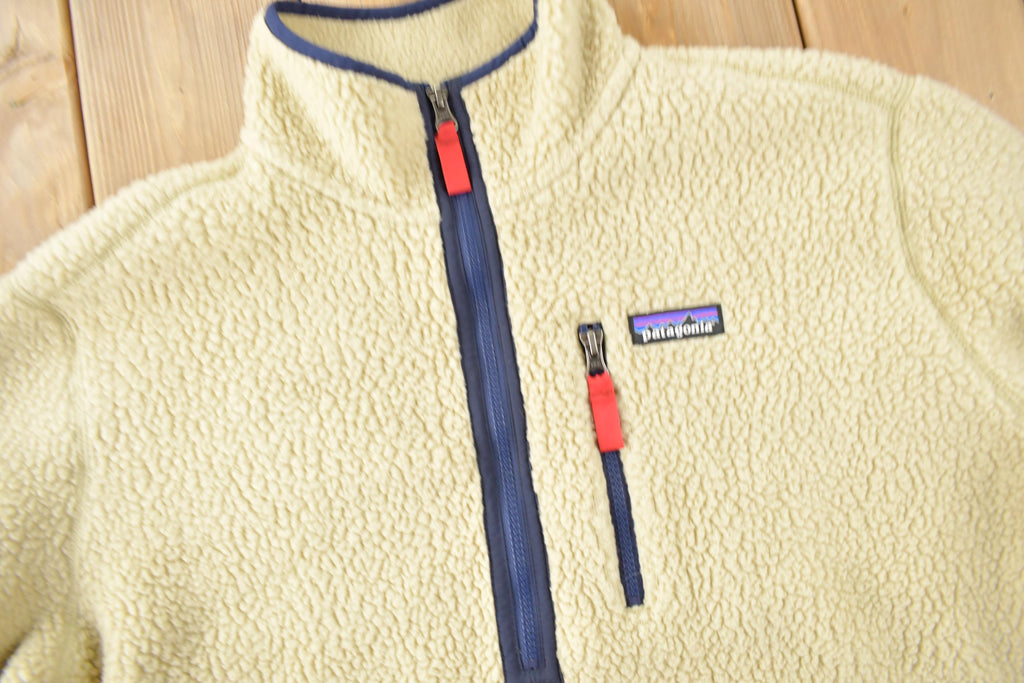 Vintage Y2K Patagonia Oatmeal Deep Pile Half Zip Fleece Sweater
