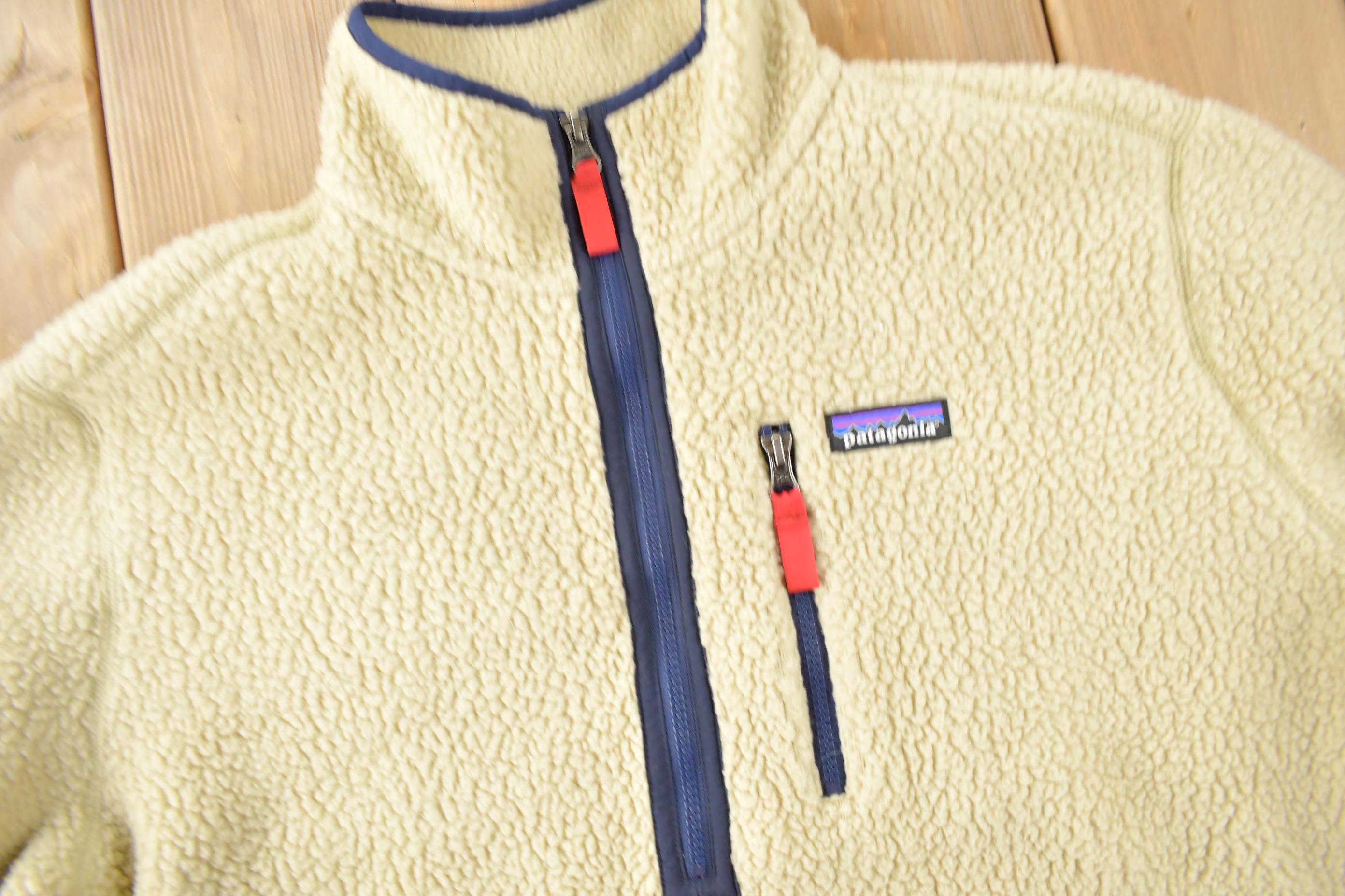 Vintage Y2K Patagonia Oatmeal Deep Pile Half Zip Fleece Sweater