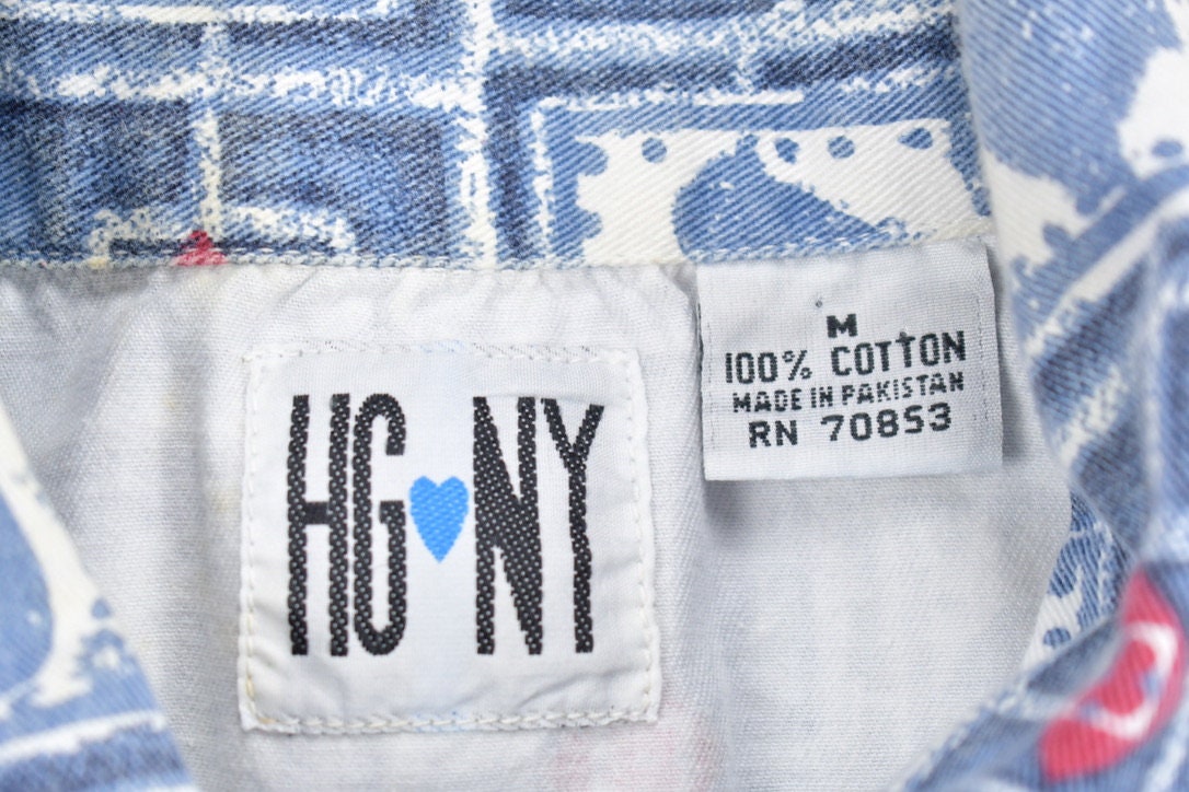 Vintage 1990s HG NY Cute Short Sleeve Button Up Shirt