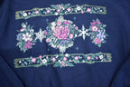 Vintage 1990s Flower Print Cute Grandma Style Crewneck Sweater