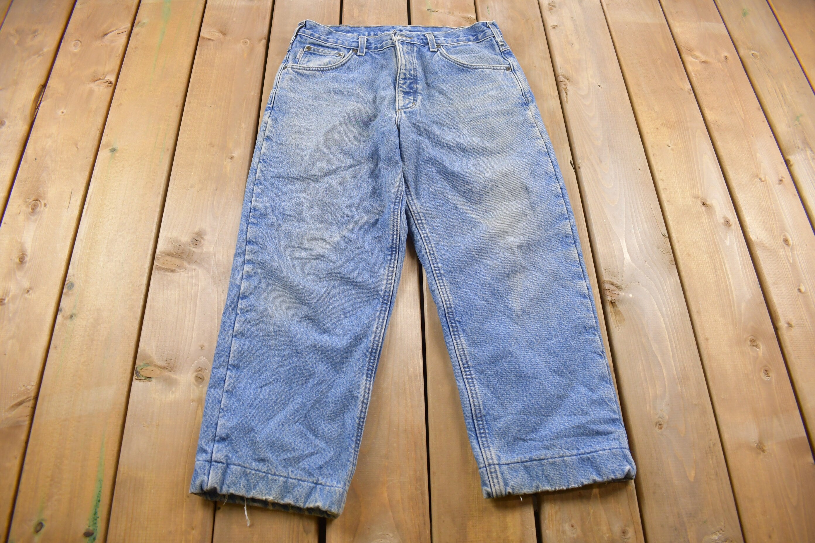 Vintage 1990s Lined Carhartt Work Jean Pants Size 32 x 25