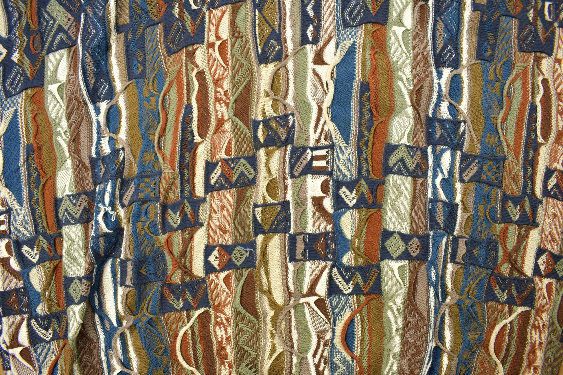 Vintage 1990s Coogi Australia 3D Colored Cable Knit Crewneck Sweater