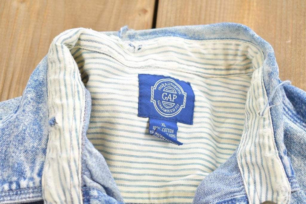 Vintage 1980s Gap Jean Button Up Long Sleeve Shirt
