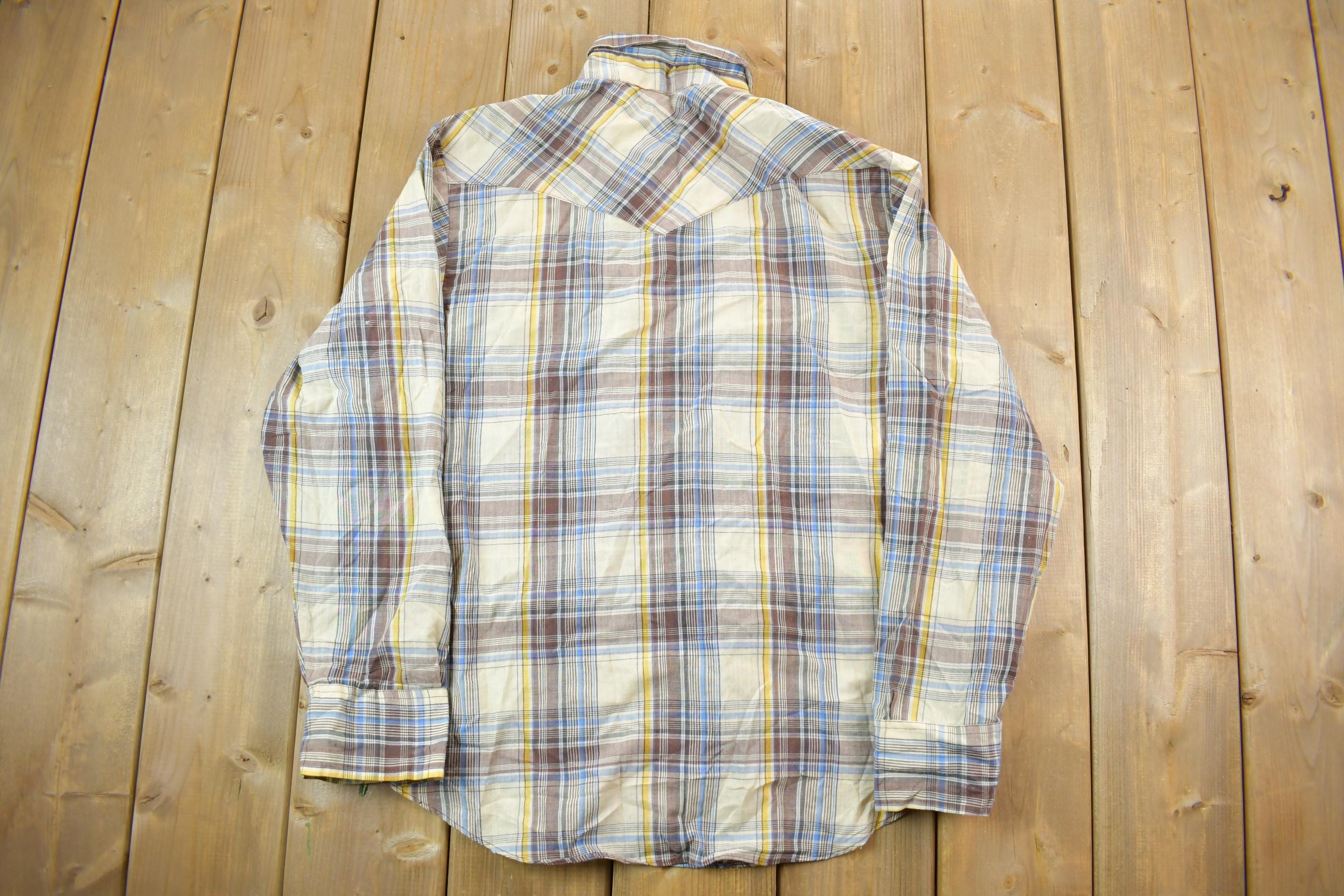 Vintage 1990s Plaid Button Up Flannel Shirt