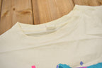 Vintage 1990s Santa Cruz Flower Theme Souvenir T Shirt