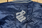 Vintage 1990s Rocawear Embroidered Snap Button Satin Bomber Jacket