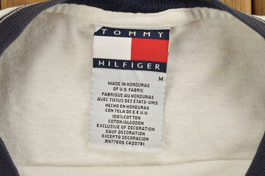 Vintage 1990s Tommy Hilfiger Big Flag Graphic T Shirt