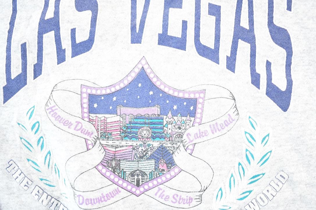 Vintage 1990s Las Vegas Crewneck Sweatshirt Mens XL / 90s Souvenir Crewneck Made In USA / Vintage Souvenir Crewneck / Streetwear / Travel