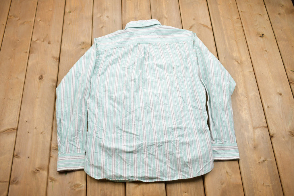 Vintage 1990s Lands End Striped Button Up Shirt