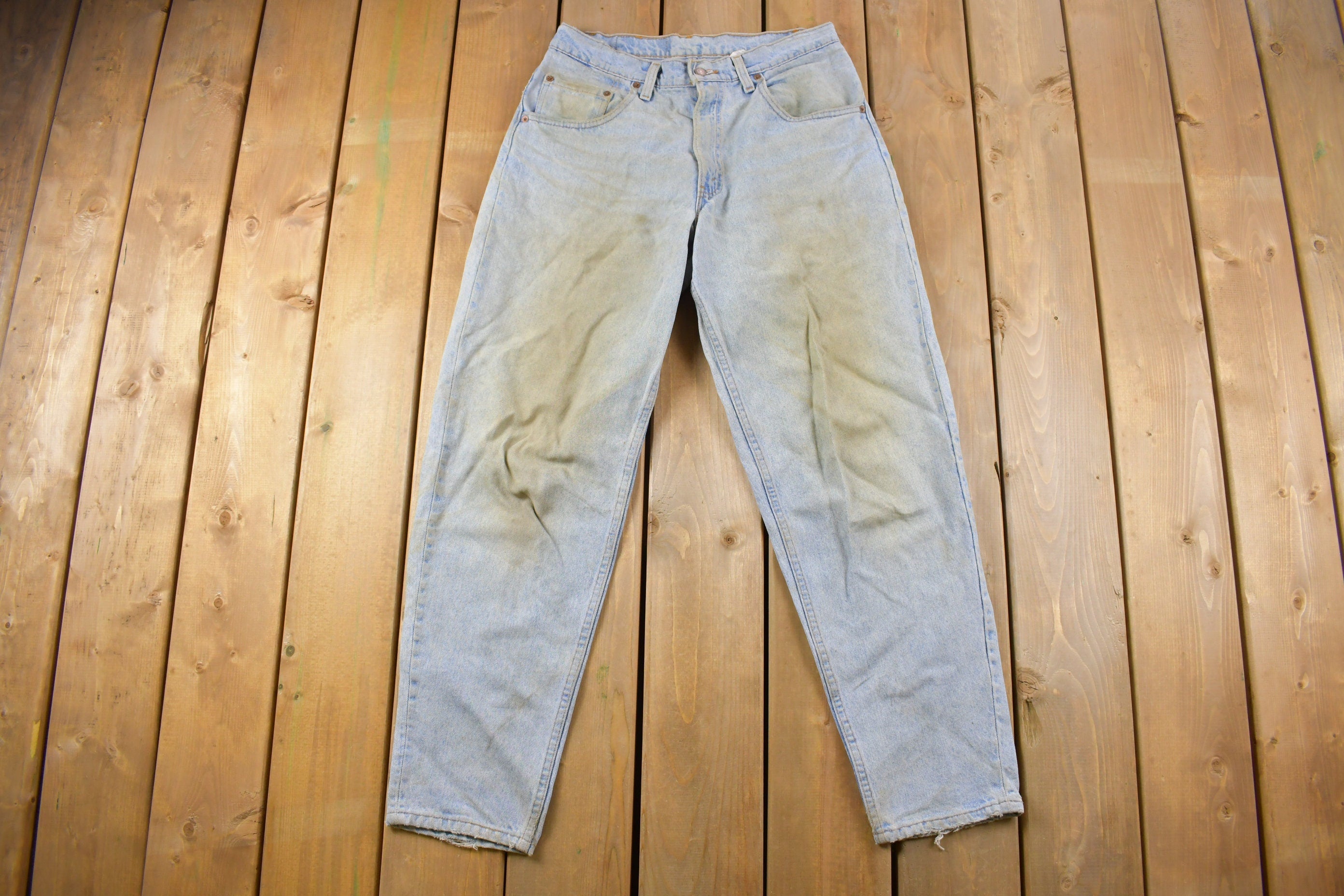 Vintage 1990s Levi's 560 Red Tab Worn Denim Jeans Size 31 x 30
