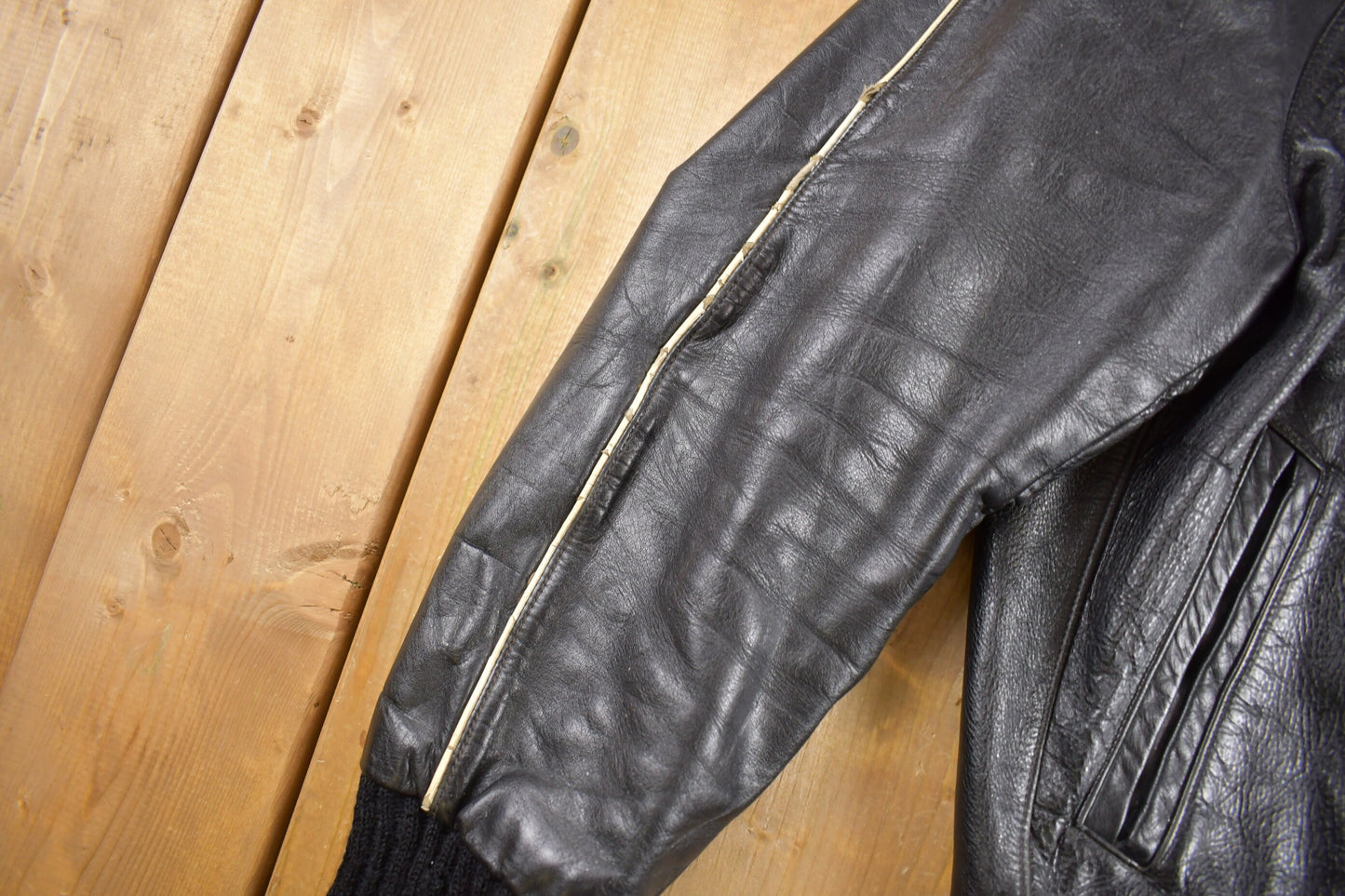 Vintage 1950s Franco Canadian Leather Jacket / Lightning Zipper / Leather Bomber Jacket / Made In Canada / Biker Jacket