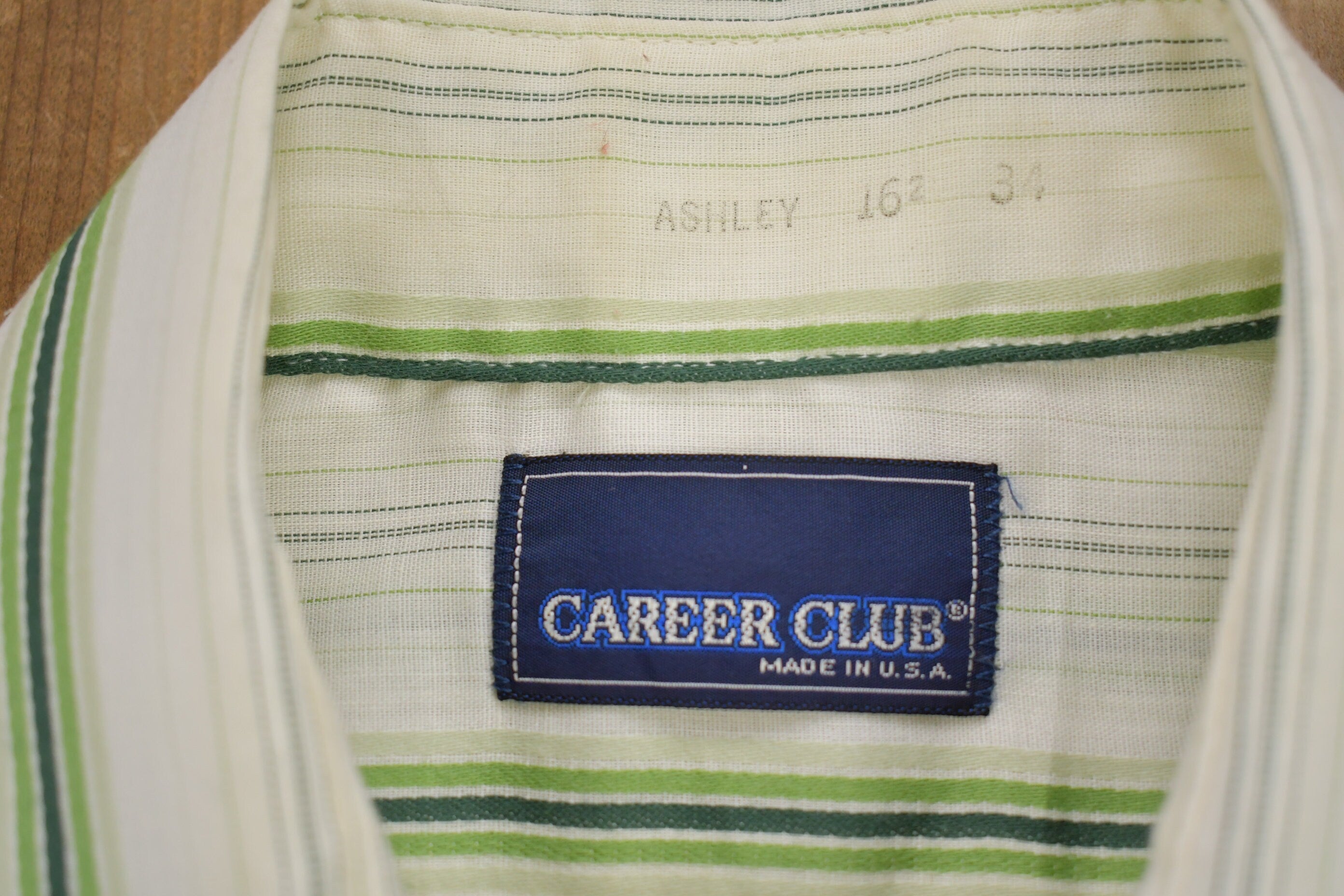 Vintage 1980s Striped Button Up Shirt /