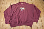 Vintage 1990s Clear Water Creek Large Mouth Bass Embroidered Outdoorsman Crewneck Sweatshirt