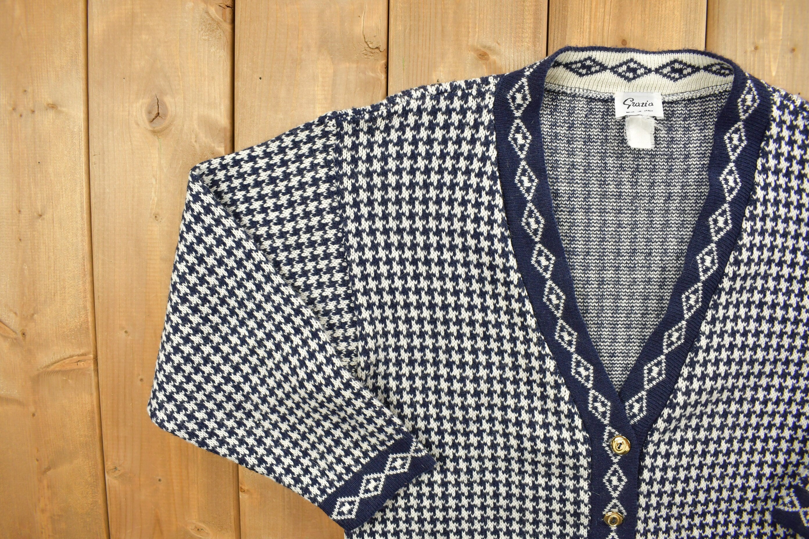 Vintage 1990s Grazia Knit Cardigan Sweater