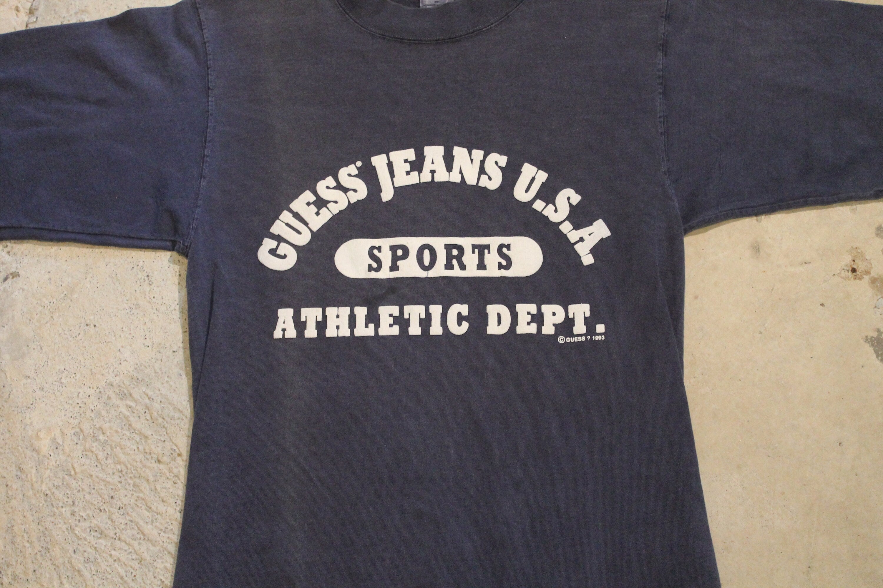Vintage 1993 Guess Jeans Sports USA Graphic T Shirt