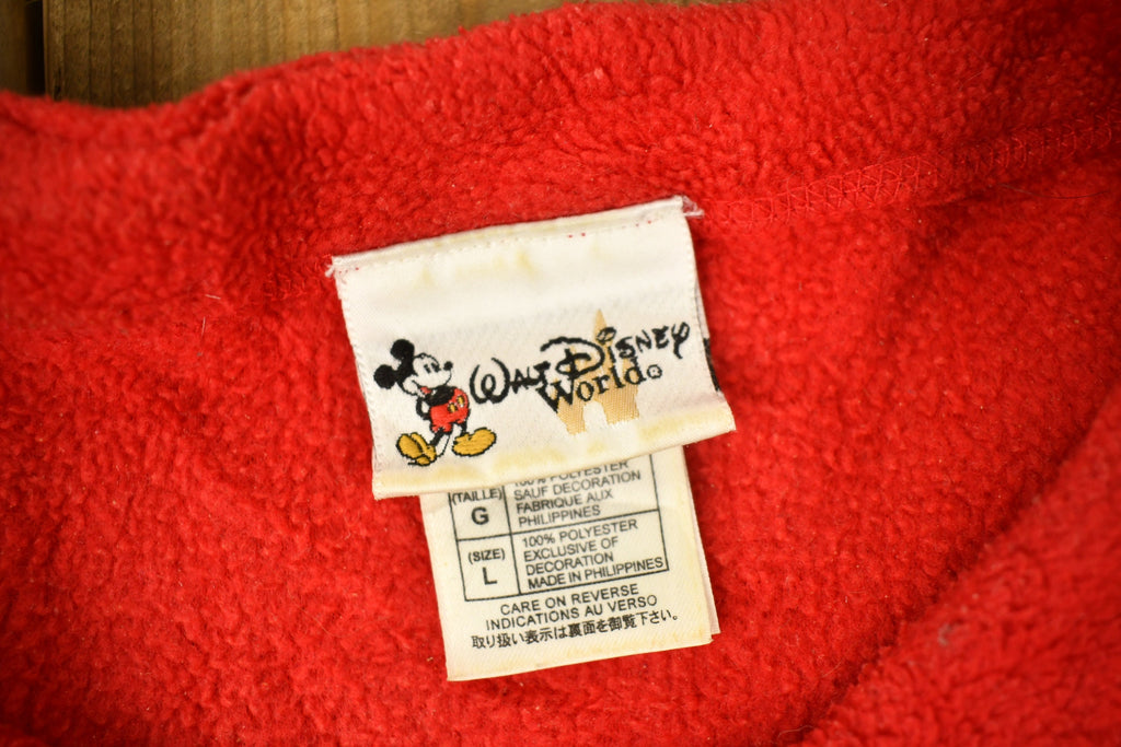 Vintage 1990s Walt Disney World Embroidered Fleece Crewneck