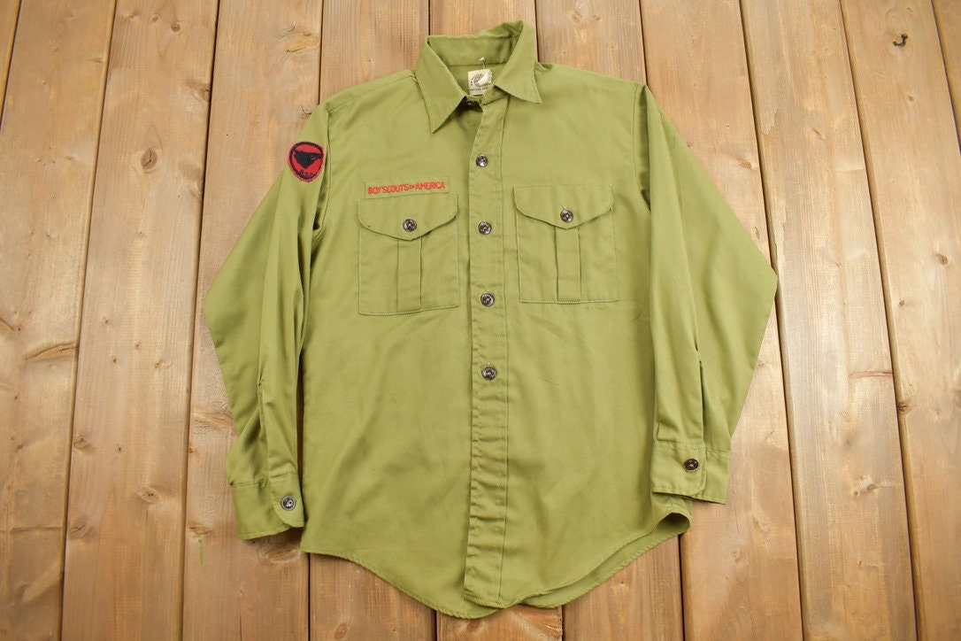 Vintage 1990's Boy Scouts Of America Short Sleeve Button Up Shirt