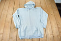 Vintage 1990s Blank Light Blue Zip Up Hoodie