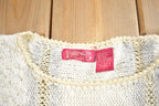 Vintage 1980s Harrington Square Knit Crewneck Sweater