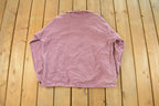 Vintage 1990s Dragonfly Art Quarter Zip Sweatshirt Men's XL  90s Sweater  Cute  Athleisure  Garden  Grandma Sweater
