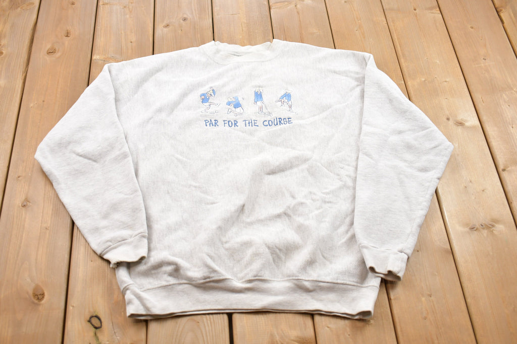 Vintage 1990s Golf Theme Crewneck Sweatshirt