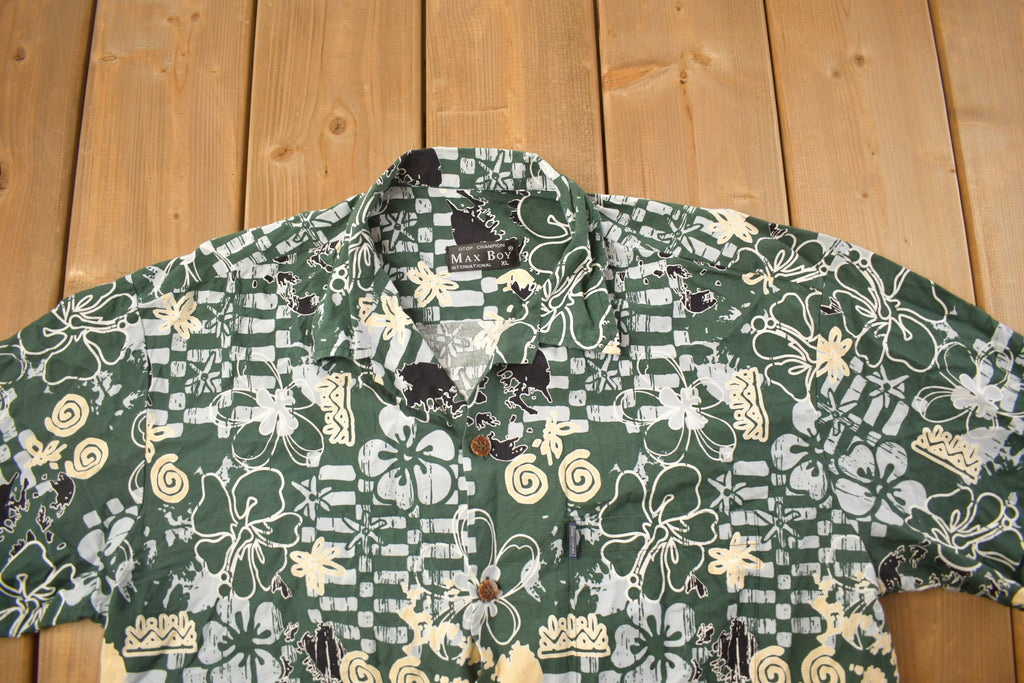 Vintage 1990s Max Boy International Floral Button Up Shirt