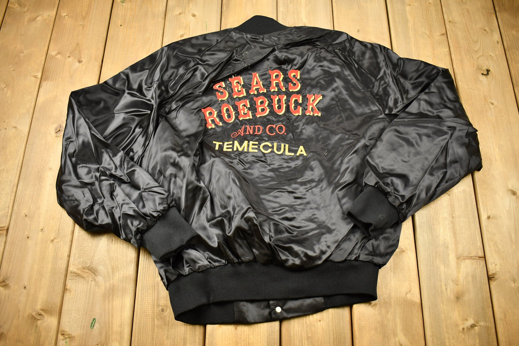 Vintage 1980s Sears Roebuck & Co Temecula Rancho California Satin Windbreaker Jacket