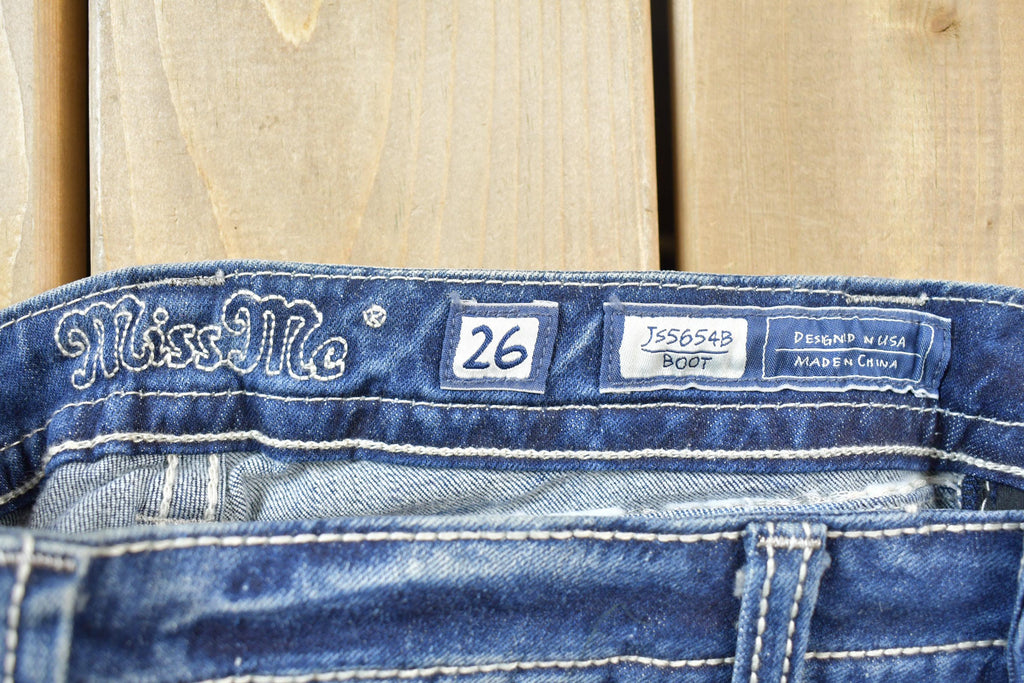 Vintage Y2K Miss Me Bedazzled Low Rise Jeans Size 26x32