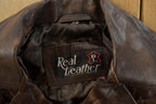 Vintage 1980s Real Leather Biker Motorcycle Leather Jacket Women's XS /