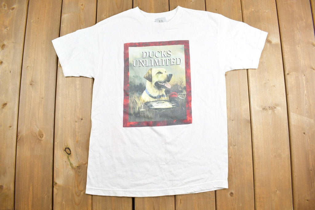 Vintage 1990s Ducks Unlimited Dog Graphic T-Shirt  Streetwear  Retro Style  Made In USA  90s Graphic Tee  Cute Dog Shirt