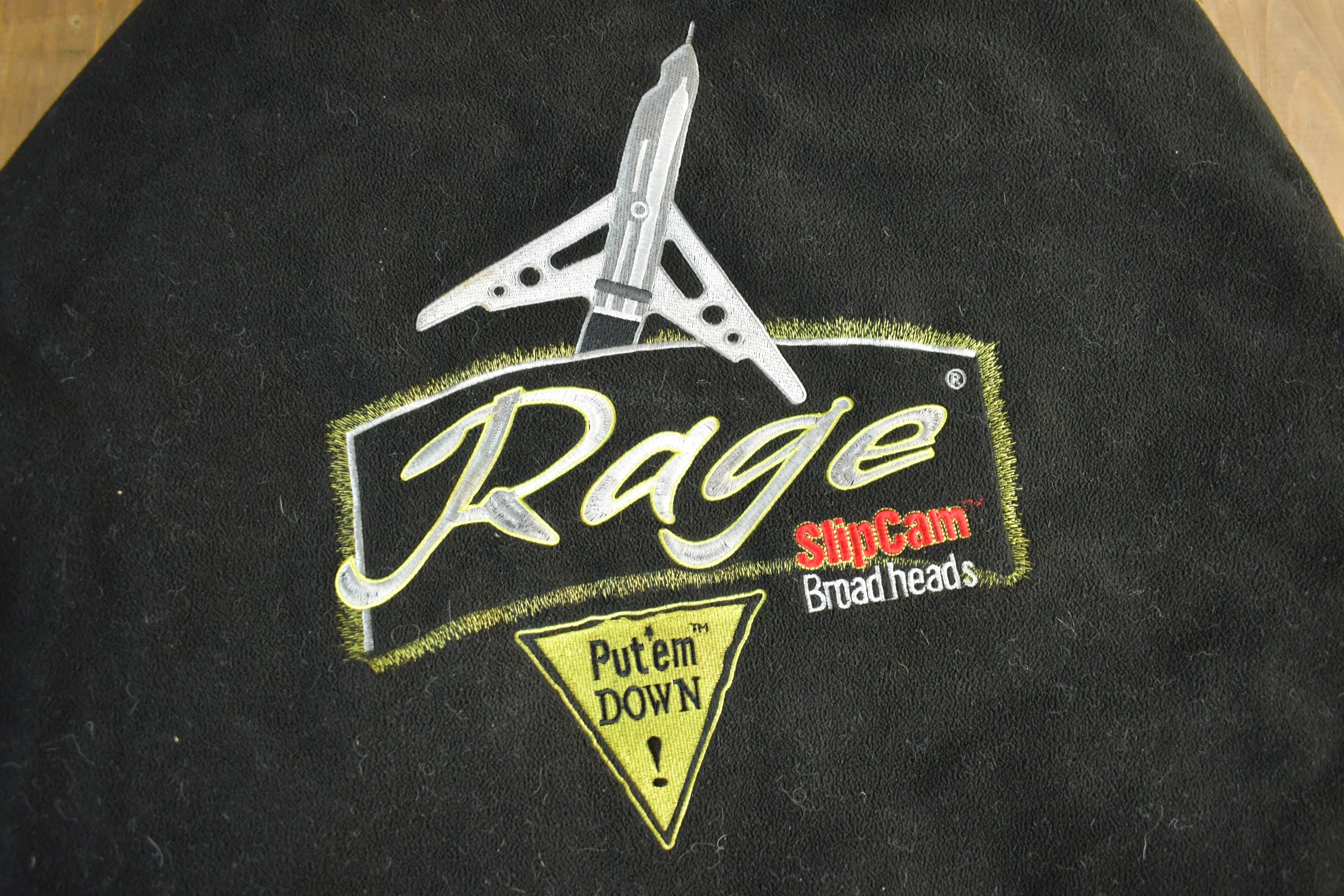 Vintage 1990s Rage Broadheads Hunting Fleece Jacket Men's XL