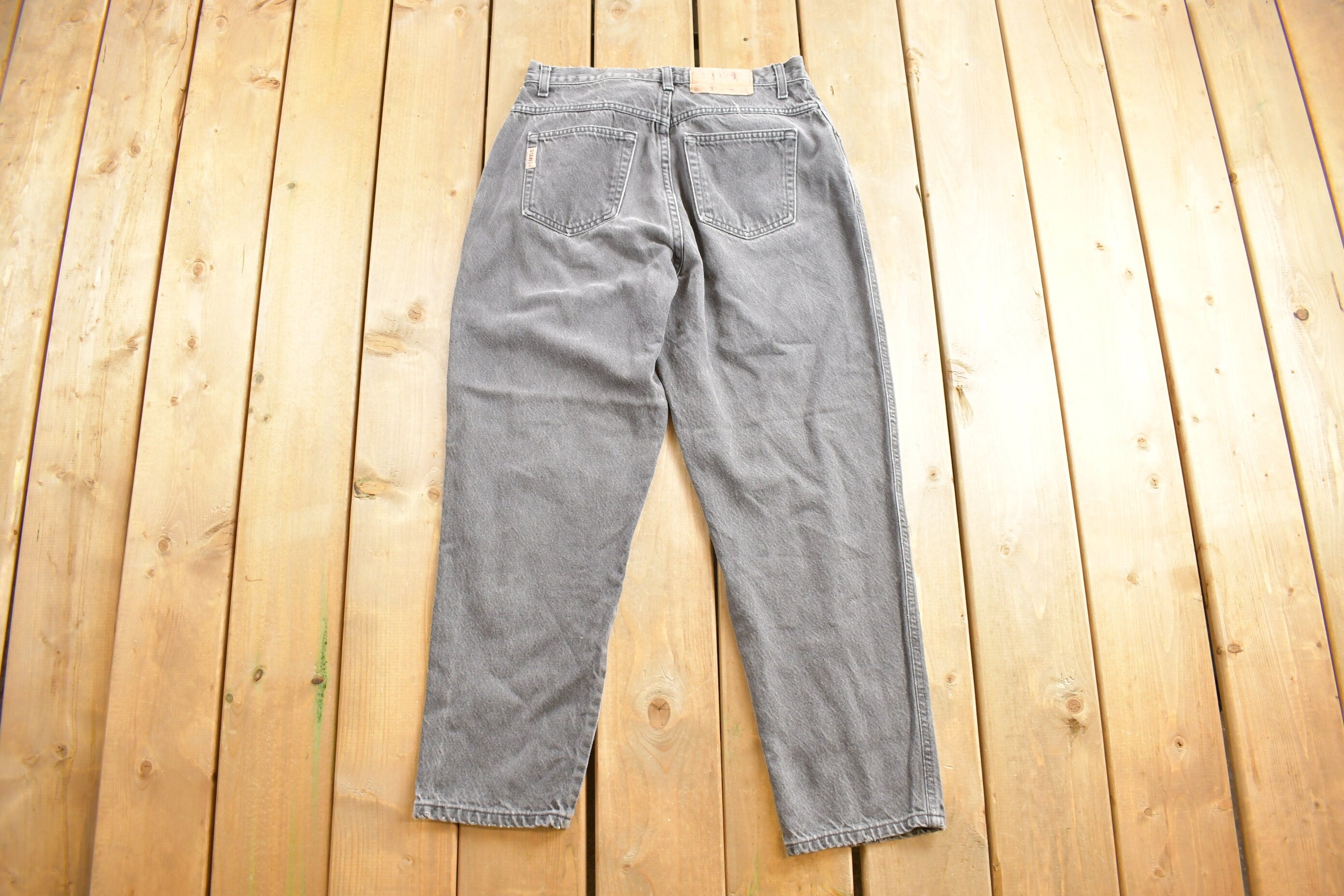 Vintage 1980s Gitano Grey Tapered Jeans Size 31 x 26.5