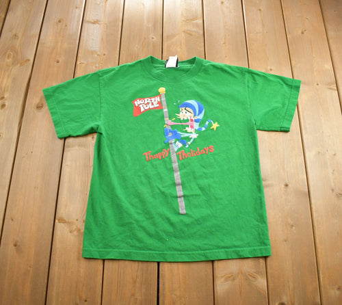 Vintage 1990s North Pole Thappy Tholidays Joke T Shirt Made In USA