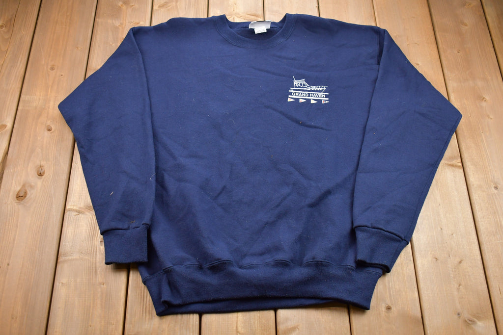 Vintage 1990s Lee Grand Haven Made In USA Crewneck Sweatshirt