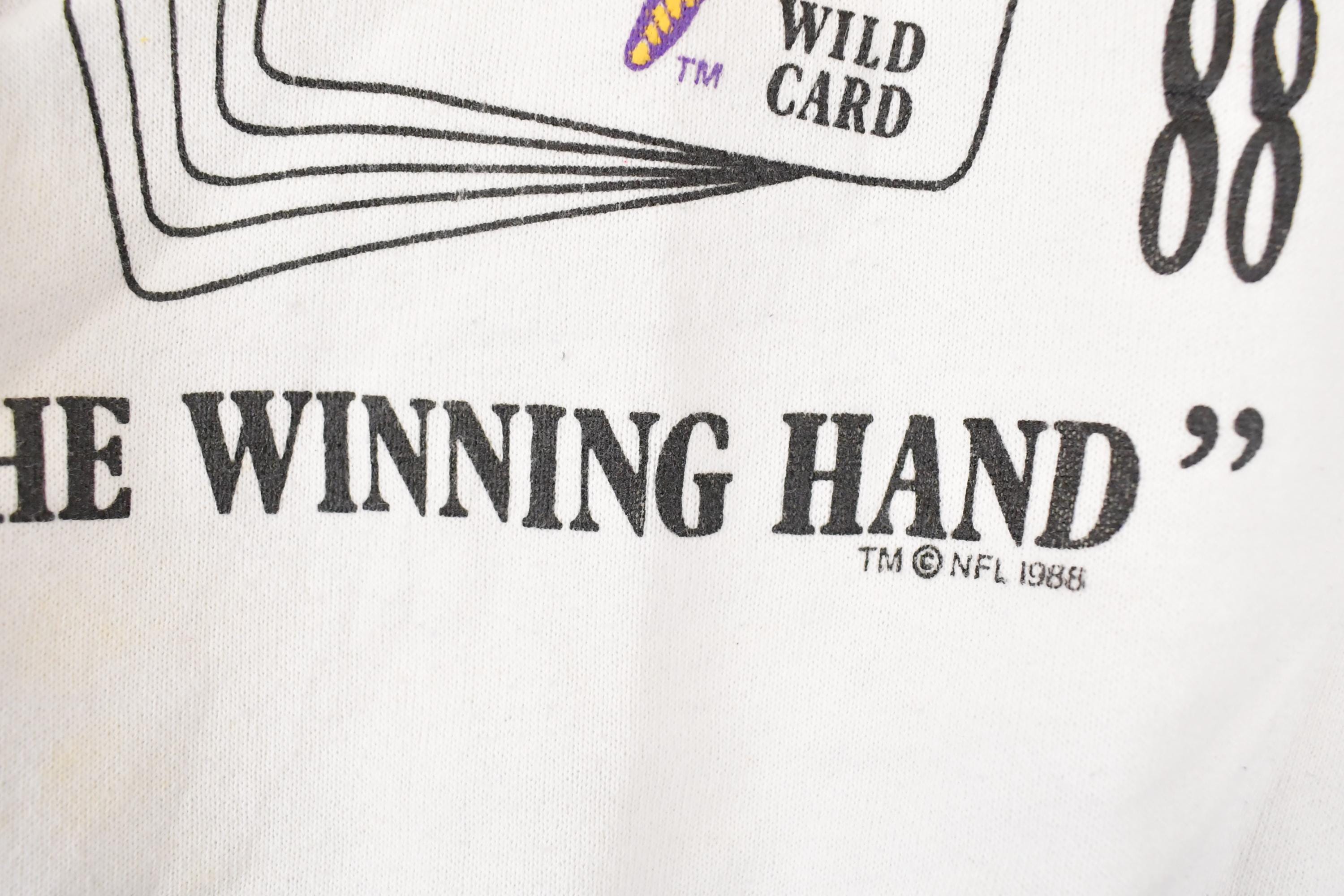 Vintage 1988 Minnesota Vikings Winning Hand NFL Crewneck Sweatshirt Men's L